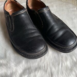 Clarks Black/Brown Nature Easy Leather Loafers